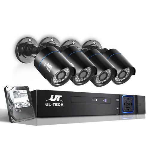 1080P Four Channel HDMI CCTV Security Camera 1 TB