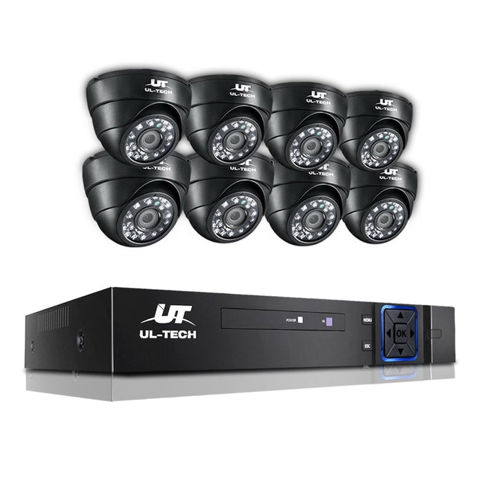 UL-tech CCTV Camera Home Security System 8CH DVR 1080P IP 8 Dome Cameras Long Range