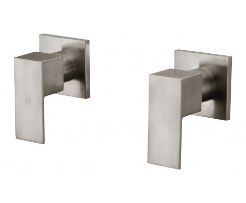 Chrome Bathroom Shower / Bath Mixer Tap Set with Brushed Finish w/ WaterMark
