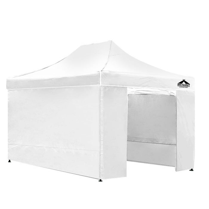 Instahut Gazebo Pop Up Marquee 3x4.5m Folding Wedding Tent Gazebos Shade White