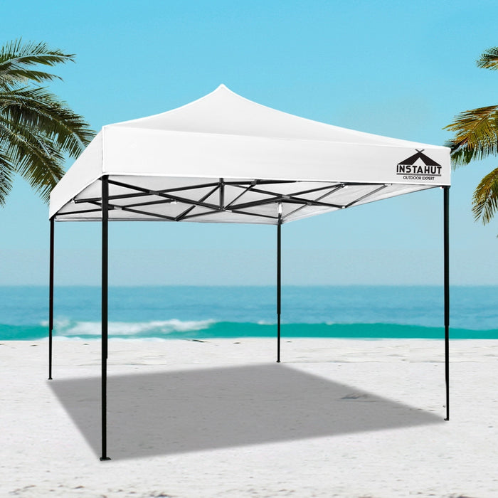 Instahut Gazebo Pop Up Marquee 3x3m Outdoor Tent Folding Wedding Gazebos White