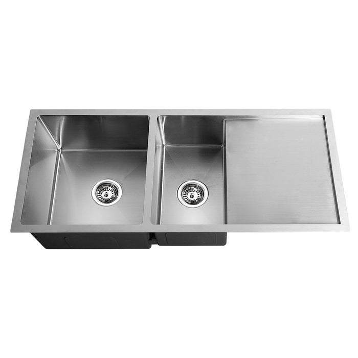 Stainless Steel Kitchen/Laundry Sink w/ Strainer Waste 1000 x 450mm