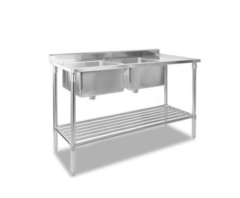Cefito 150x60cm Commercial Stainless Steel Sink Kitchen Bench