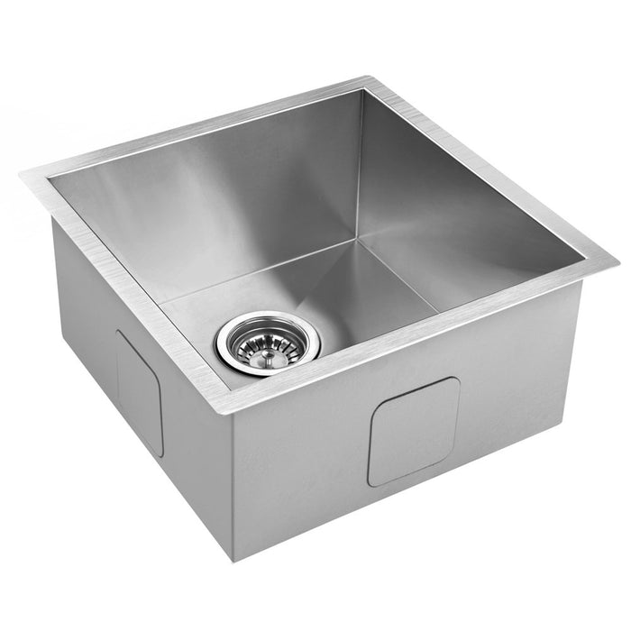 Stainless Steel Kitchen/Laundry Sink w/ Strainer Waste 510 x 450 mm