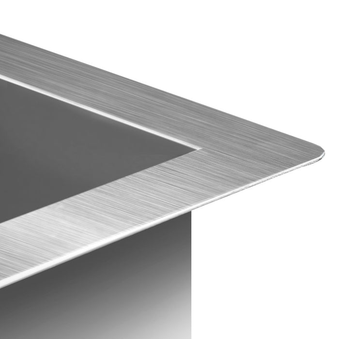 Cefito Stainless Steel Kitchen Sink 710X450MM Under/Topmount Laundry Double Bowl Silver