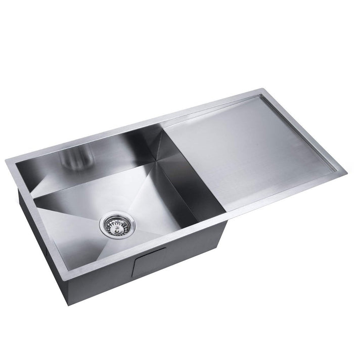 Stainless Steel Kitchen/Laundry Sink w/ Strainer Waste 960x450mm