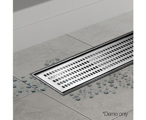 800mm Stainless Steel Shower Grate Tile Drain Square Bathroom Home